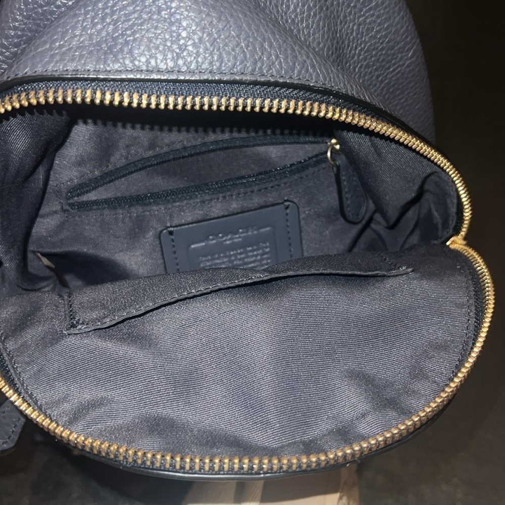 Coach Mini Navy Leather Charlie Backpack - Picture 7 of 8